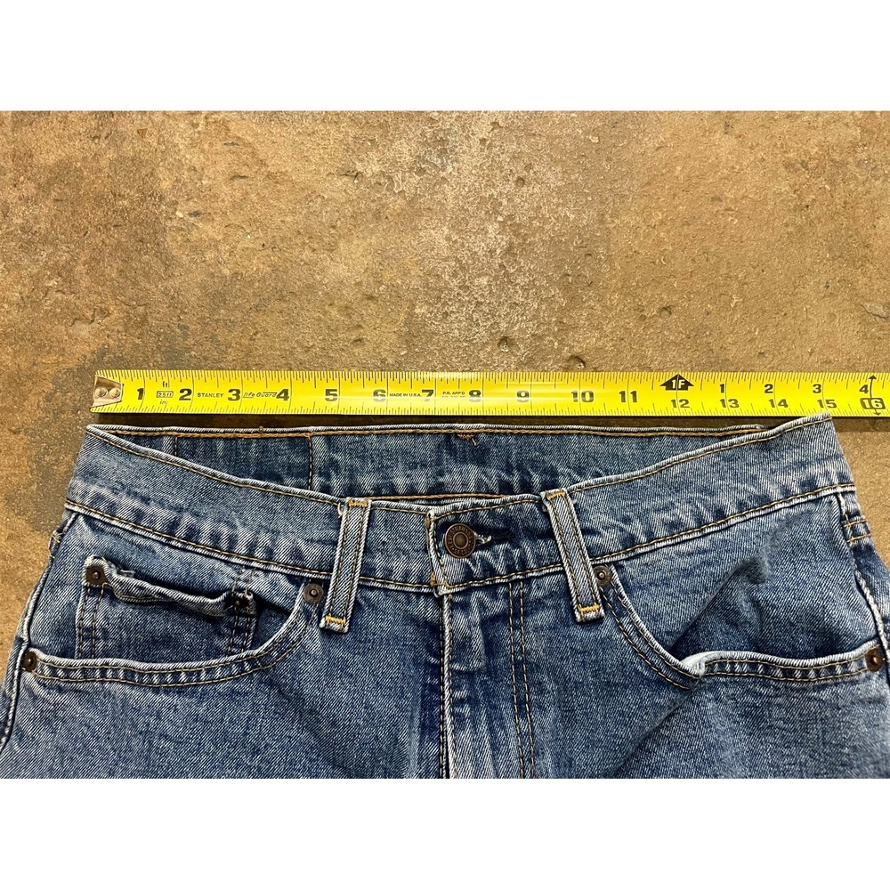 Levi's 505 Regular Fit Jeans Mens 31x34 Blue Denim Stonewash Mid Rise Straight - Picture 13 of 16